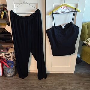 Silhouette Black Wide Leg Jumpsuit Flowy Design